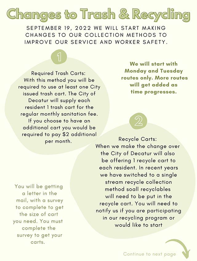 Changes to Trash collection Part 1